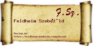 Feldheim Szebáld névjegykártya